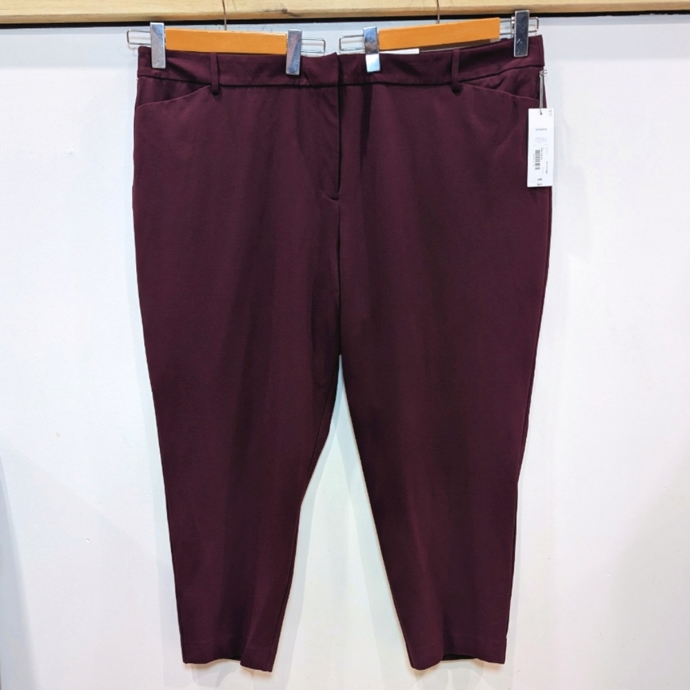 LIZ CLAIBORNE | Women's Wine Tasting Emma Ankle Length Mid-Rise Pants